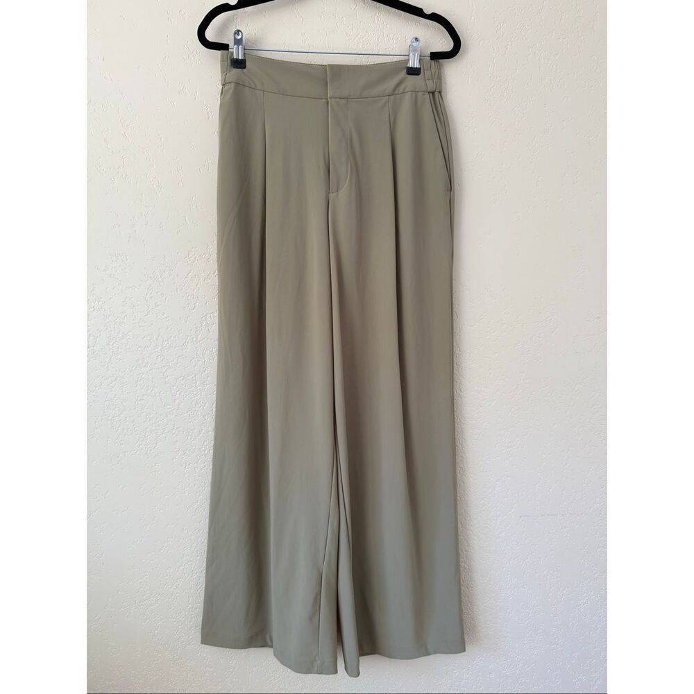 Athleta Olive Green Wide‑Leg Pants - Picture 3 of 7